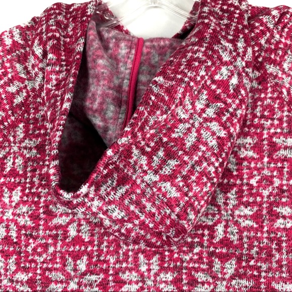 Talbots Polyester Hooded Snowflake Pullover - Picture 3 of 5